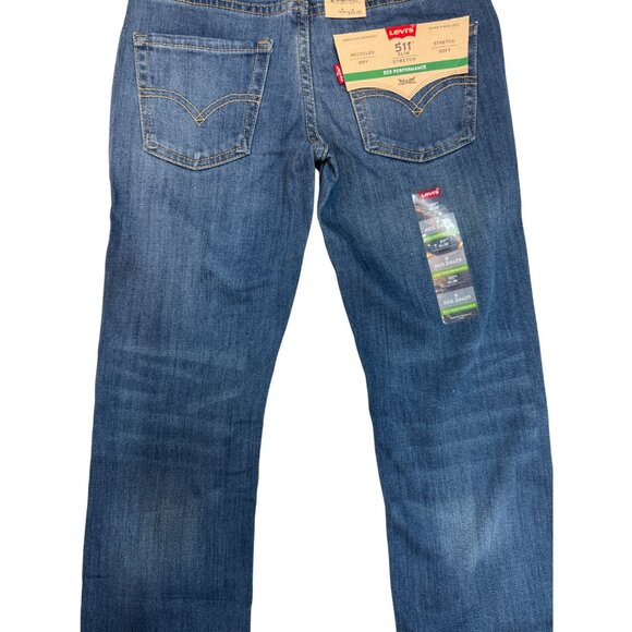 NWT Levis 511 Slim Fit Boys 8 Jeans 24X25 NWT Stretch Eco Performance Denim Blue - Picture 11 of 14